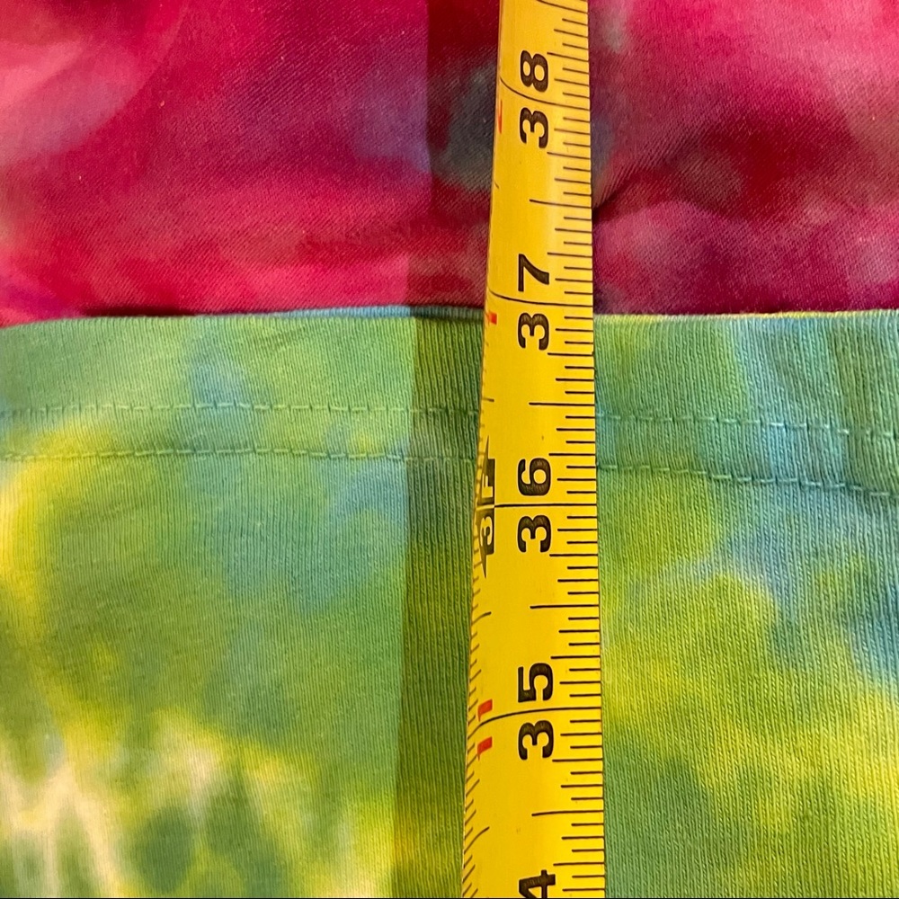 Hand tie dyed sleeveless dress yellow orange sunflower blue sky size M - Picture 7 of 7